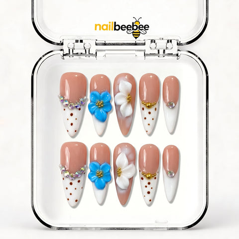 NB-S143 Handmade Medium Stiletto Acrylic for Date Night,Travel